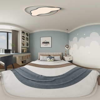 现代轻奢儿童房01全景