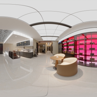 现代网吧前台全景