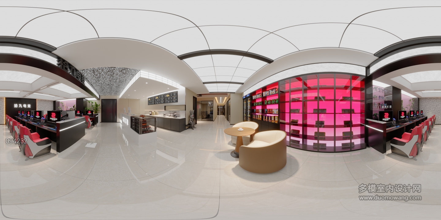 现代网吧前台全景