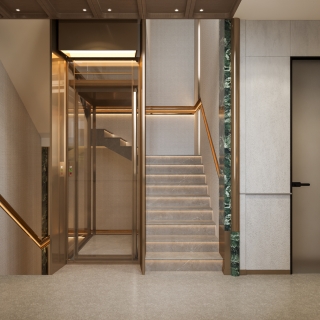 现代电梯间