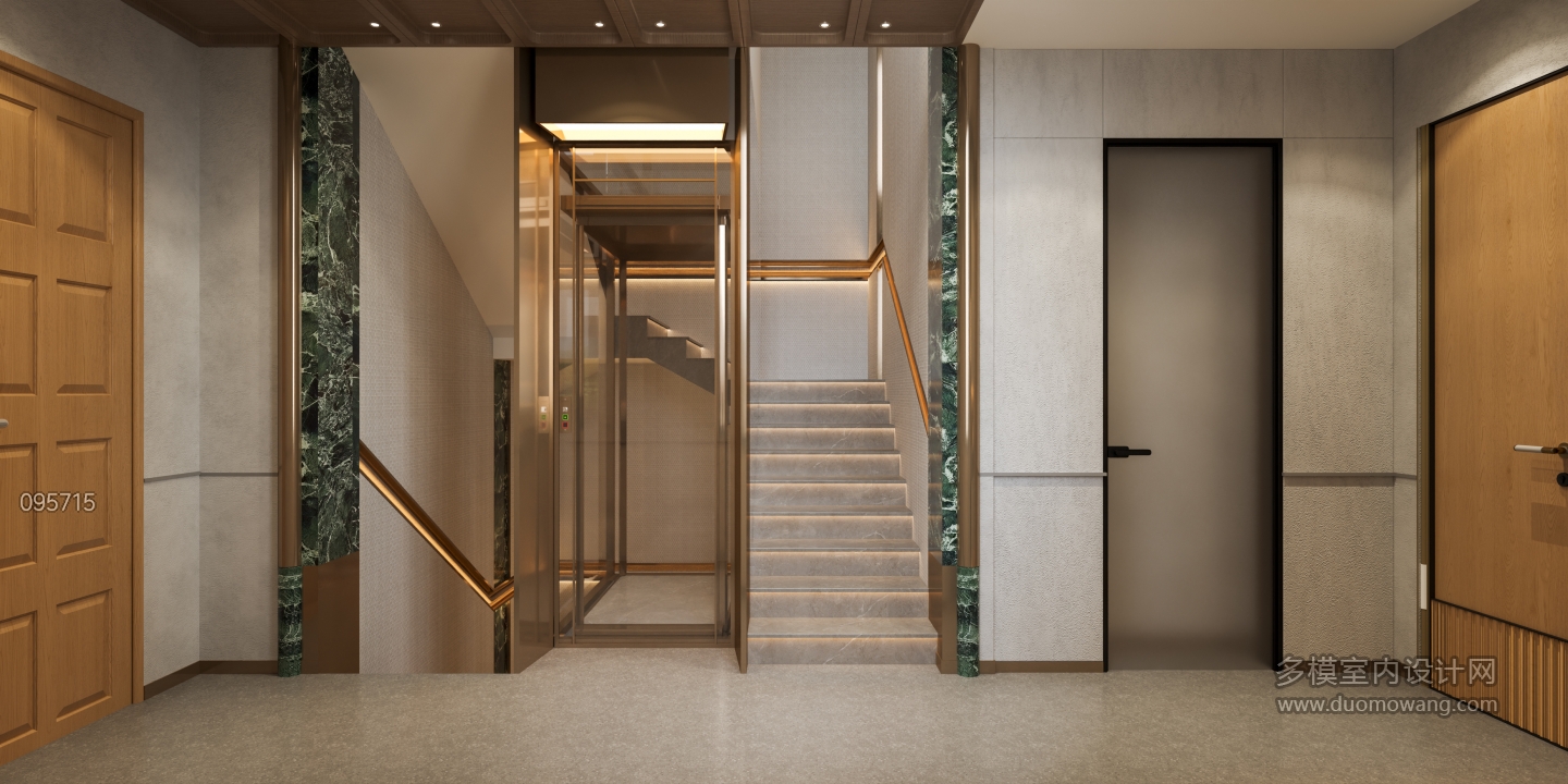 现代电梯间