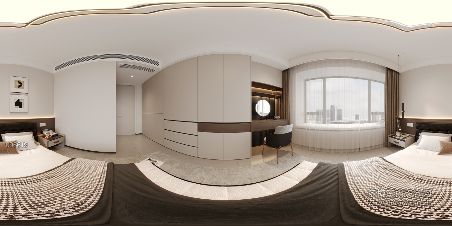 现代意式风主卧