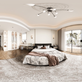 法式二楼主卧全景