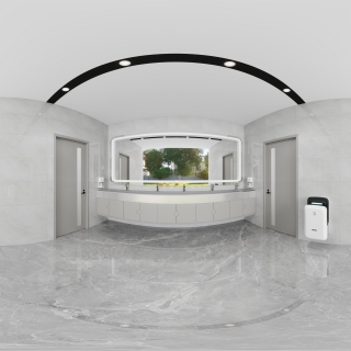 现代卫生间洗手区