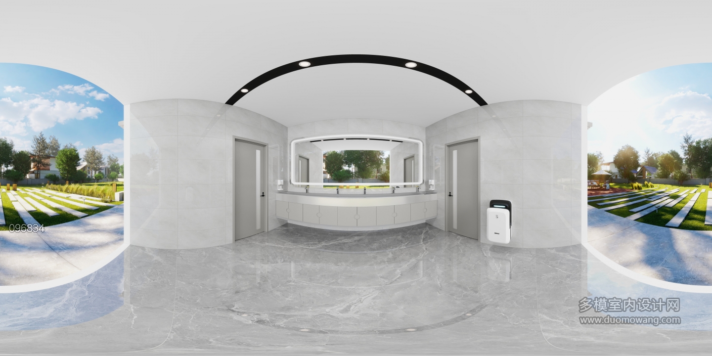 现代卫生间洗手区