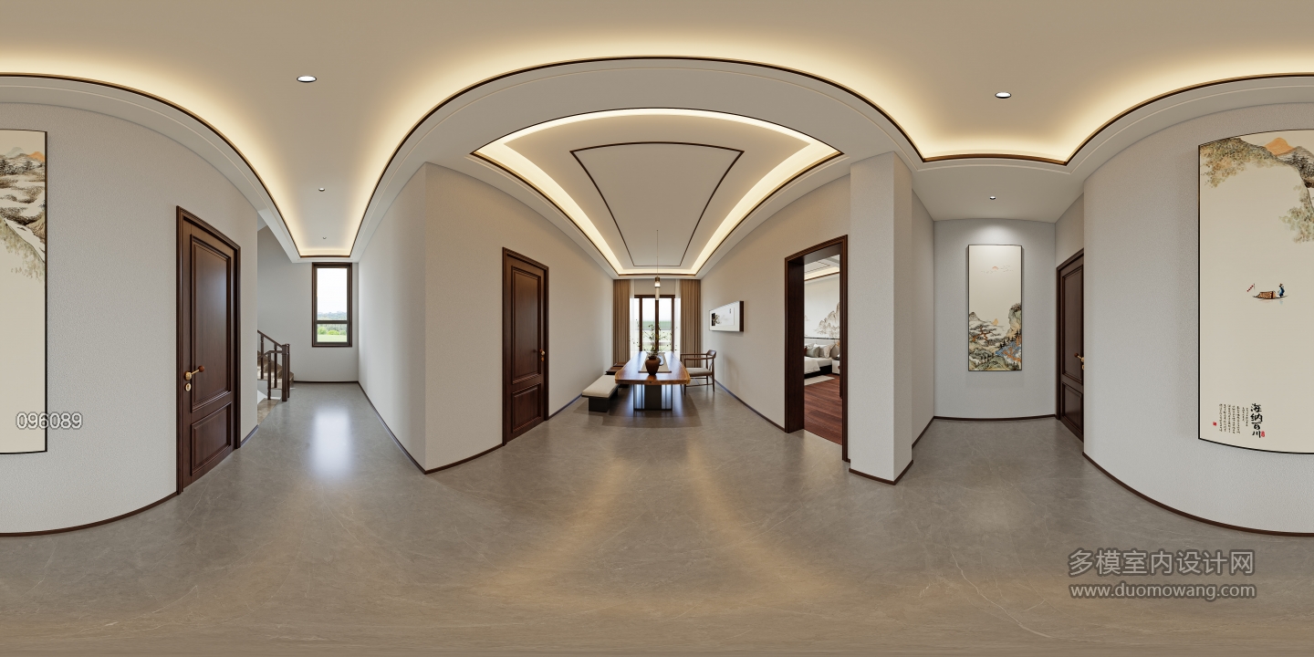 蓬塘熊总新中式别墅313_二层客厅