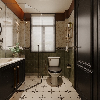 法式卫生间特写