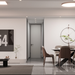 现代客餐厅电视背景墙