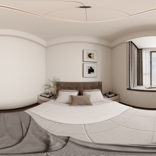 意式极简次卧全景