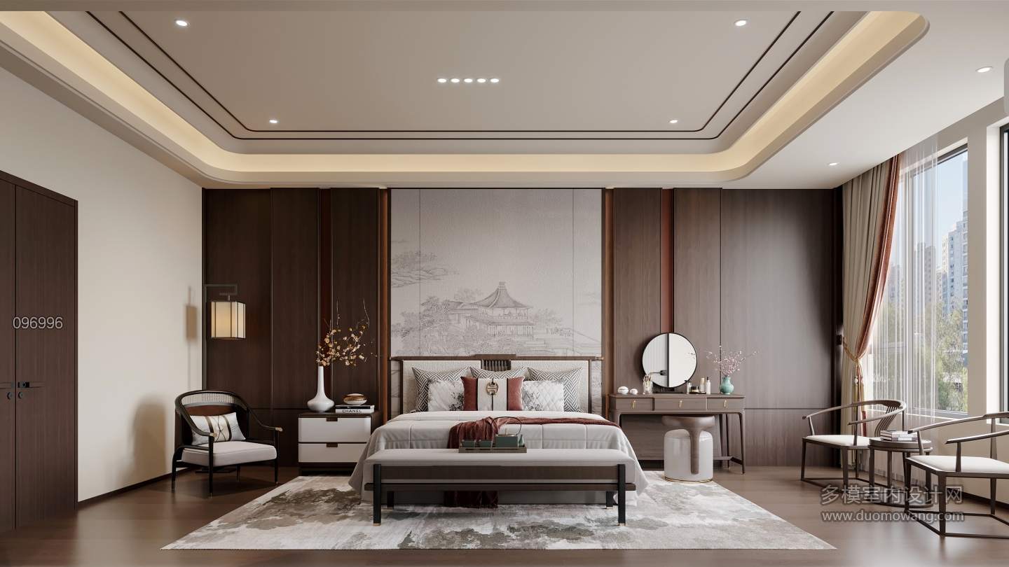 新中式套房卧室