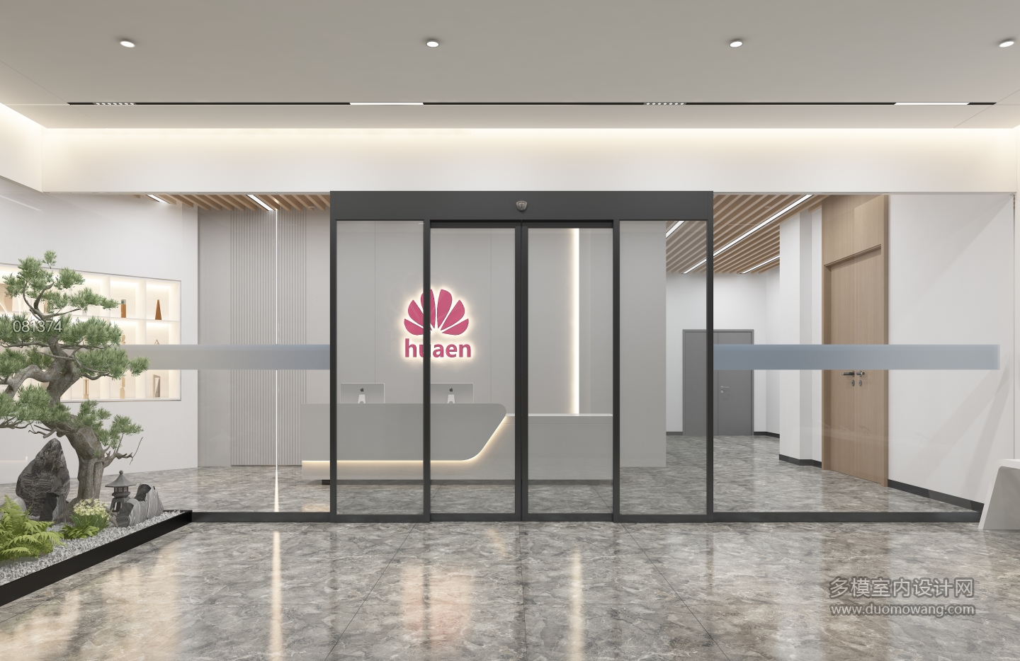 现代办公室电梯厅