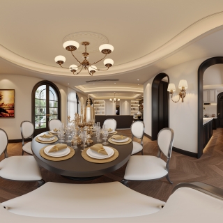 法式复古 1楼 餐厅全景