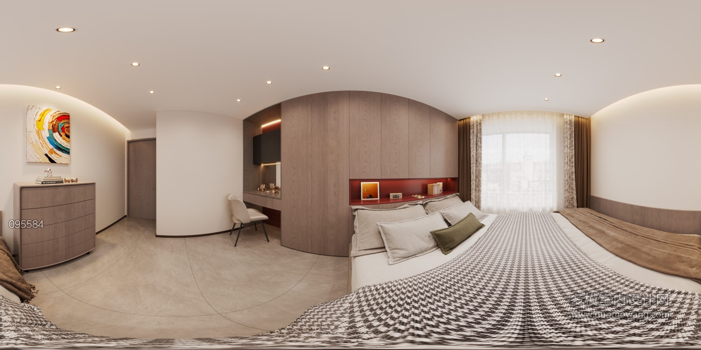 现代主卧全景