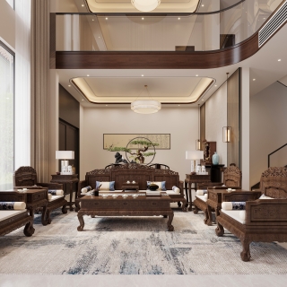 新中式沙发背景墙