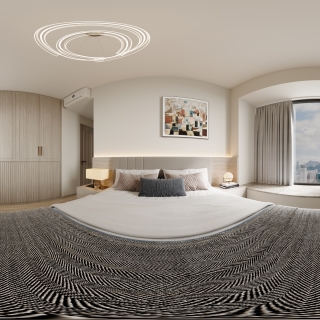 现代简约主卧全景