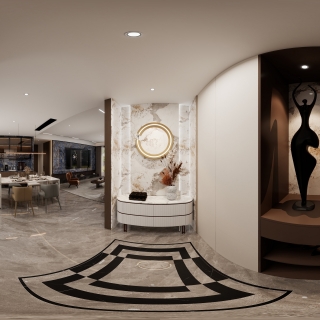 意式轻奢入户玄关