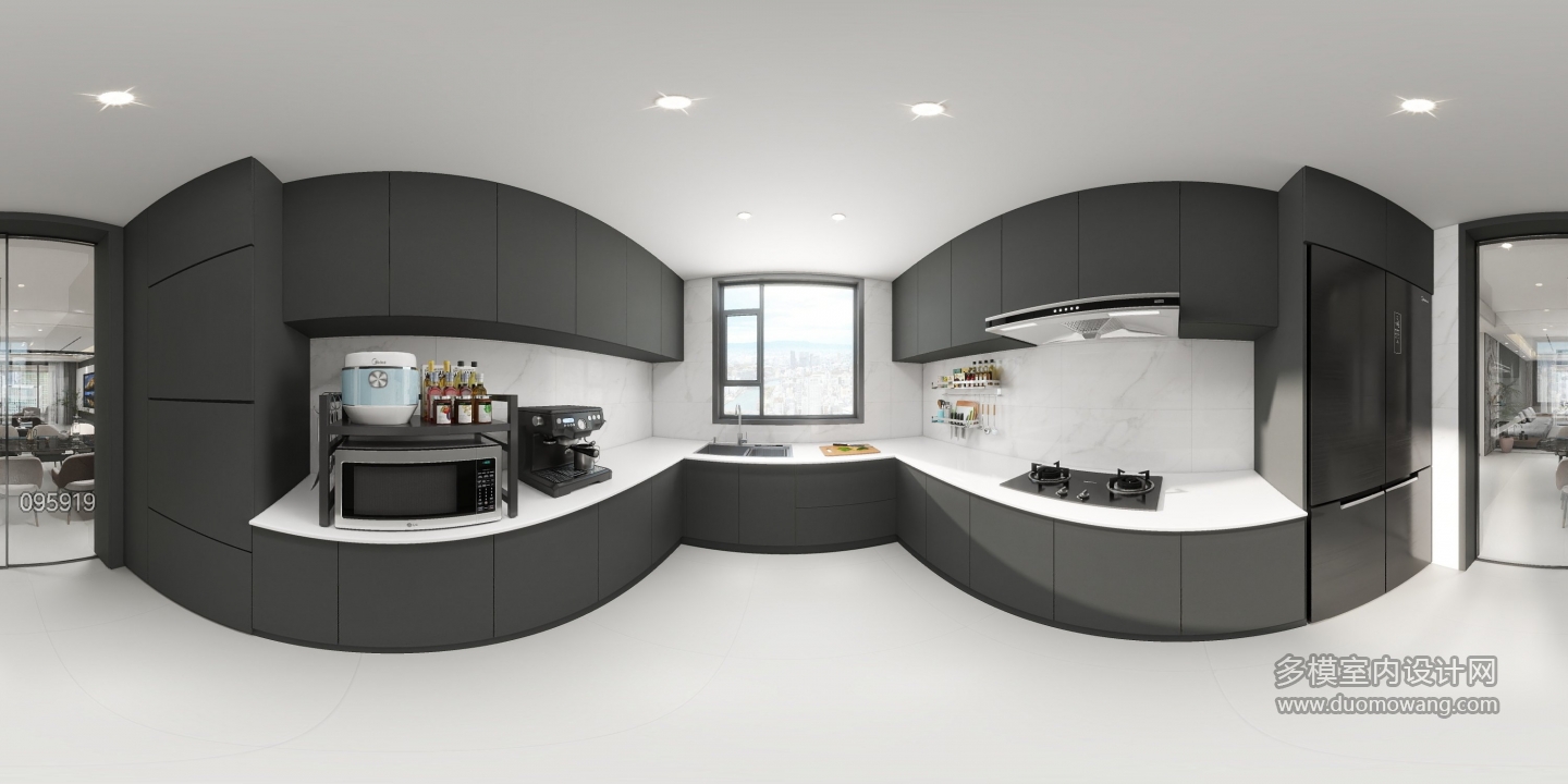 黑白灰厨房