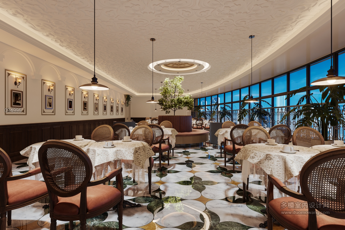 欧式露天餐厅三