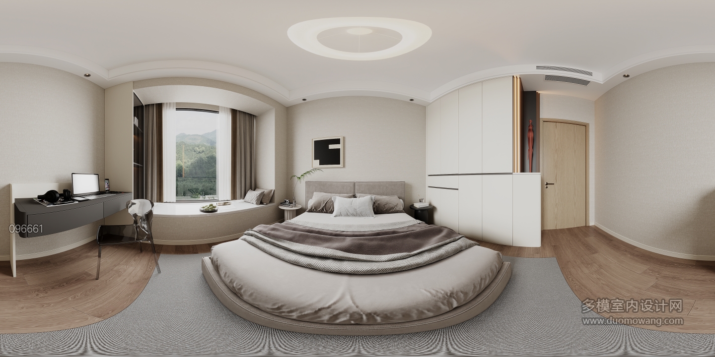 现代男孩房全景