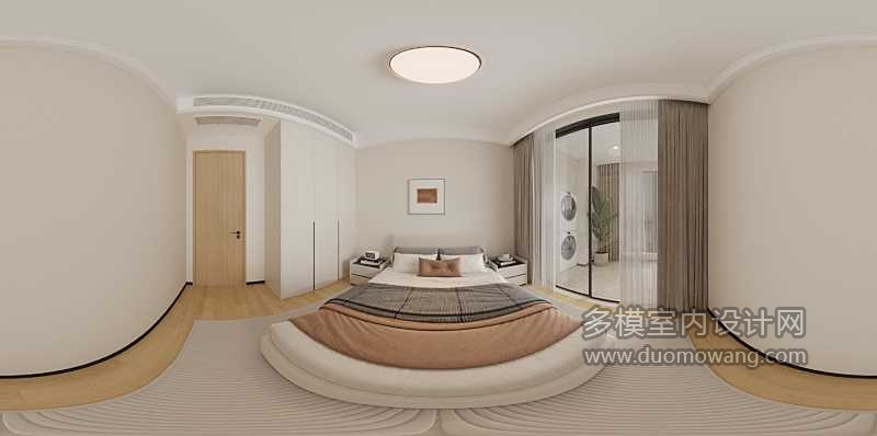 现代次卧全景