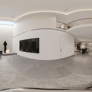 现代负二层客厅全景3