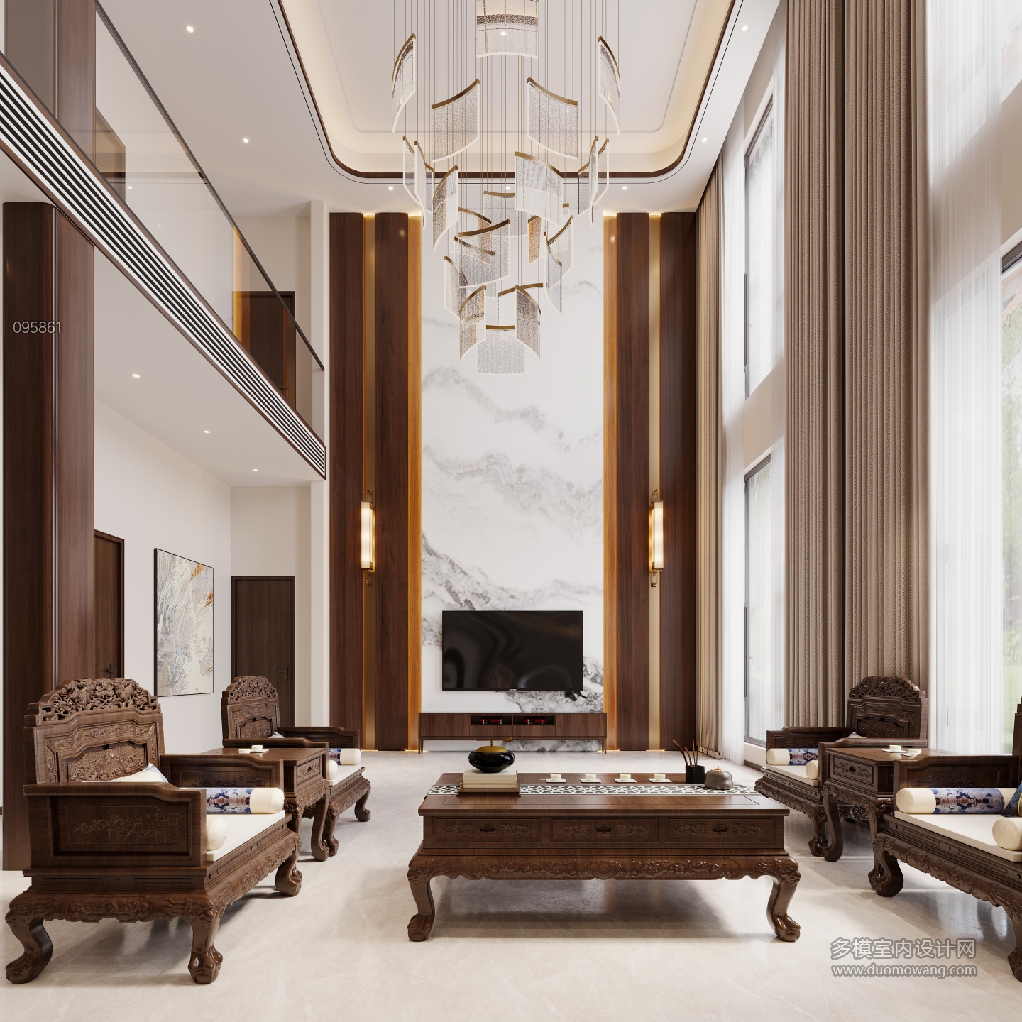 新中式客厅电视背景