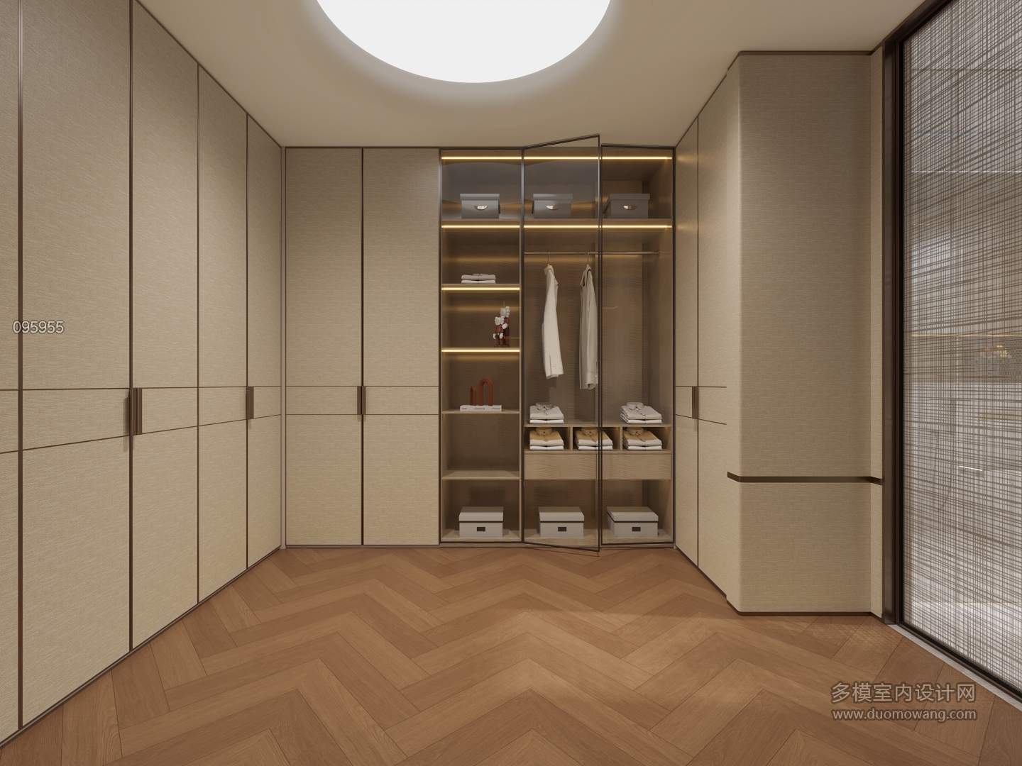 现代3f三层主卧衣帽间