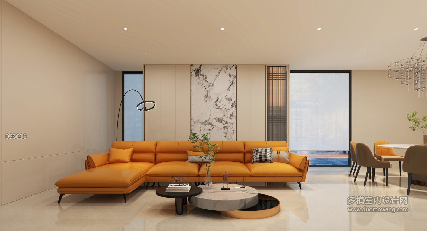 现代别墅沙发背景墙_