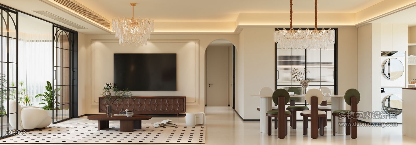 法式电视背景墙 1