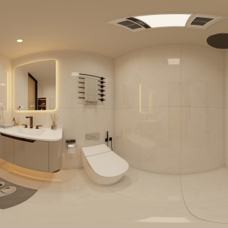 现代负二楼卫生间360