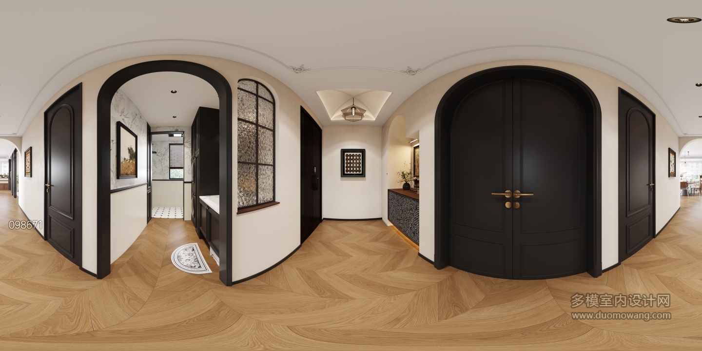 法式中古风门厅全景2