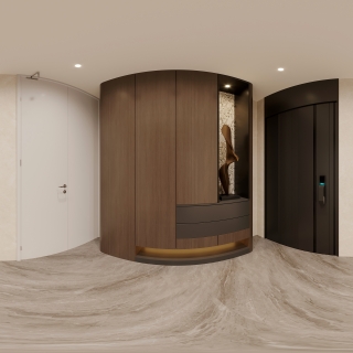 意式轻奢玄关全景