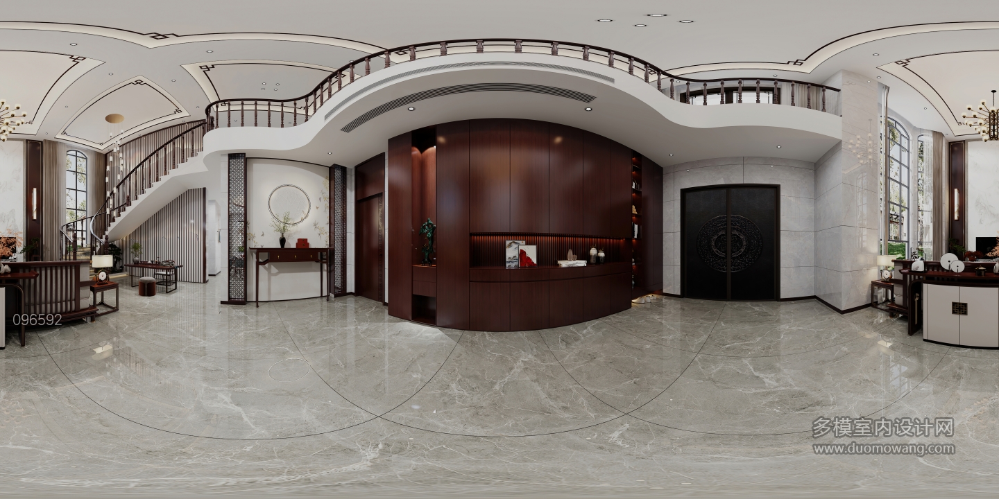 新中式玄关全景