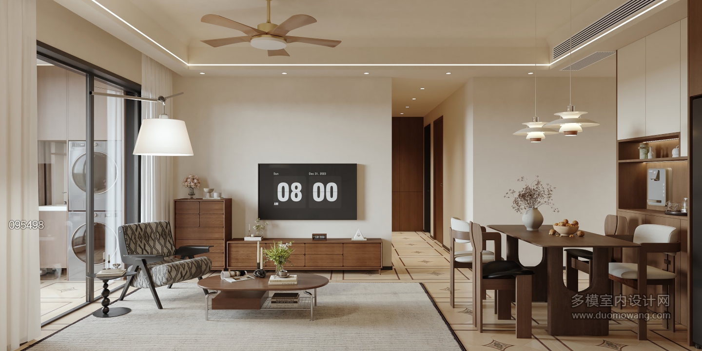 现代中古风 客餐厅 单张1