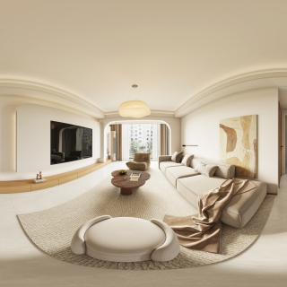 现代客餐厅全景