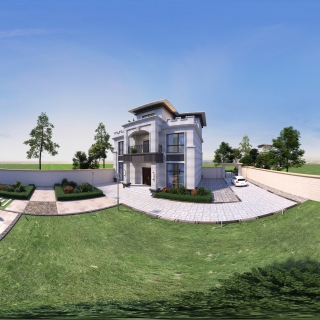 904西班牙米黄别墅全景