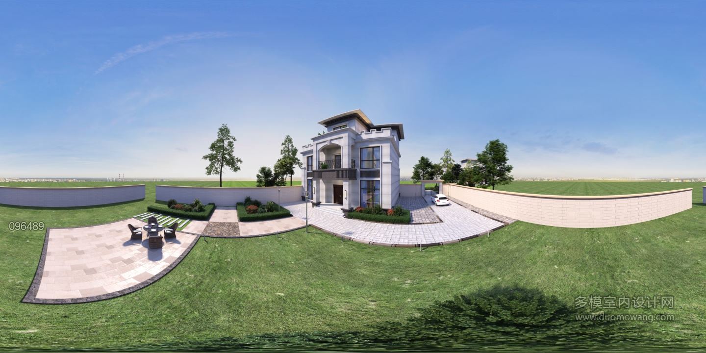 904西班牙米黄别墅全景