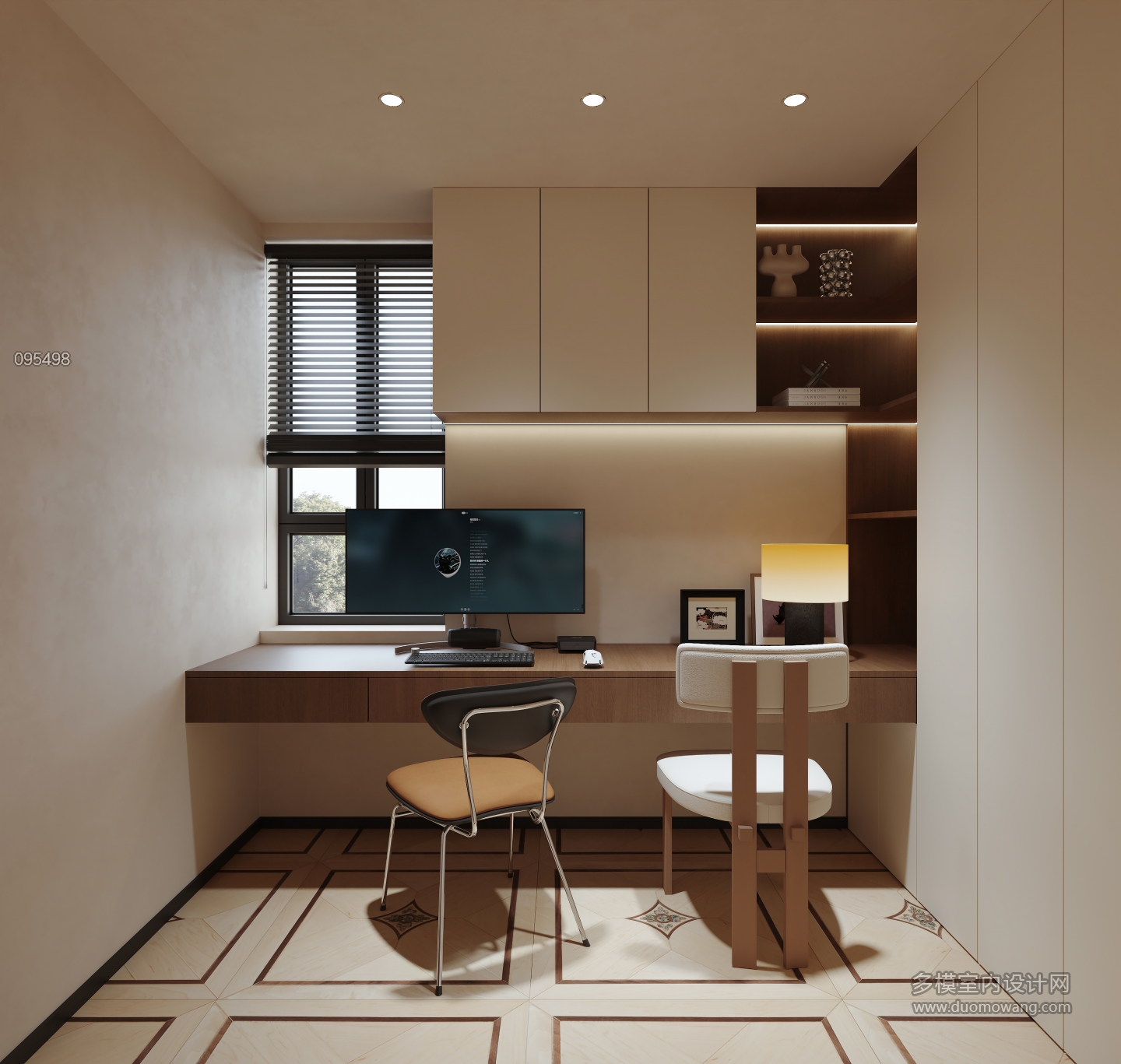 现代中古风 书房 单张