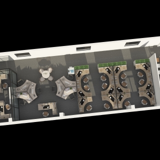 现代办公室鸟瞰4