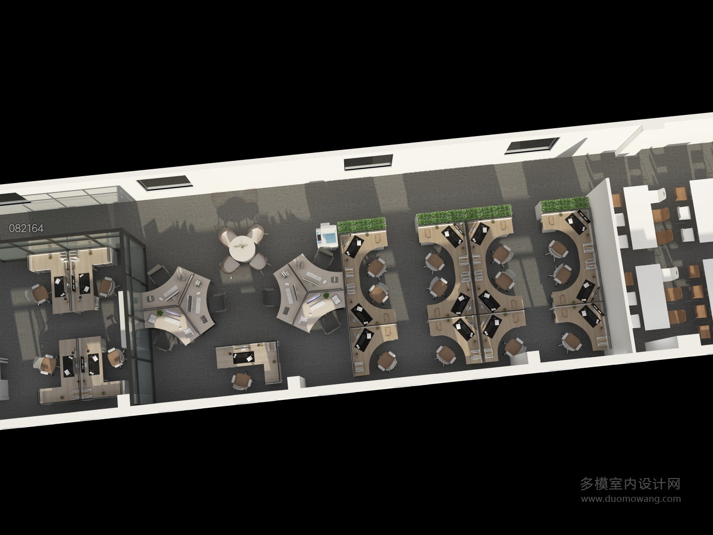 现代办公室鸟瞰4