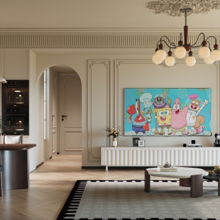 法式电视背景墙