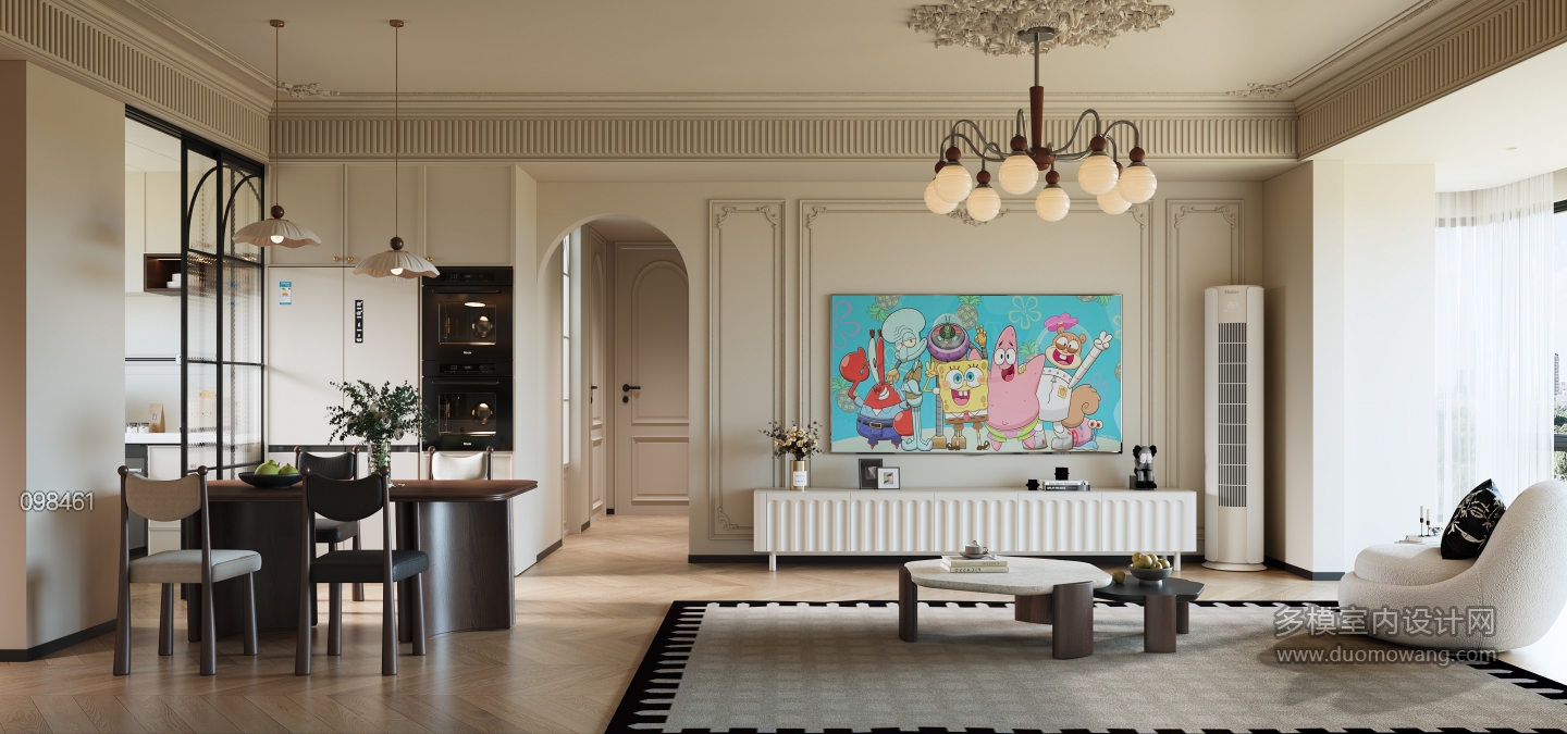 法式电视背景墙