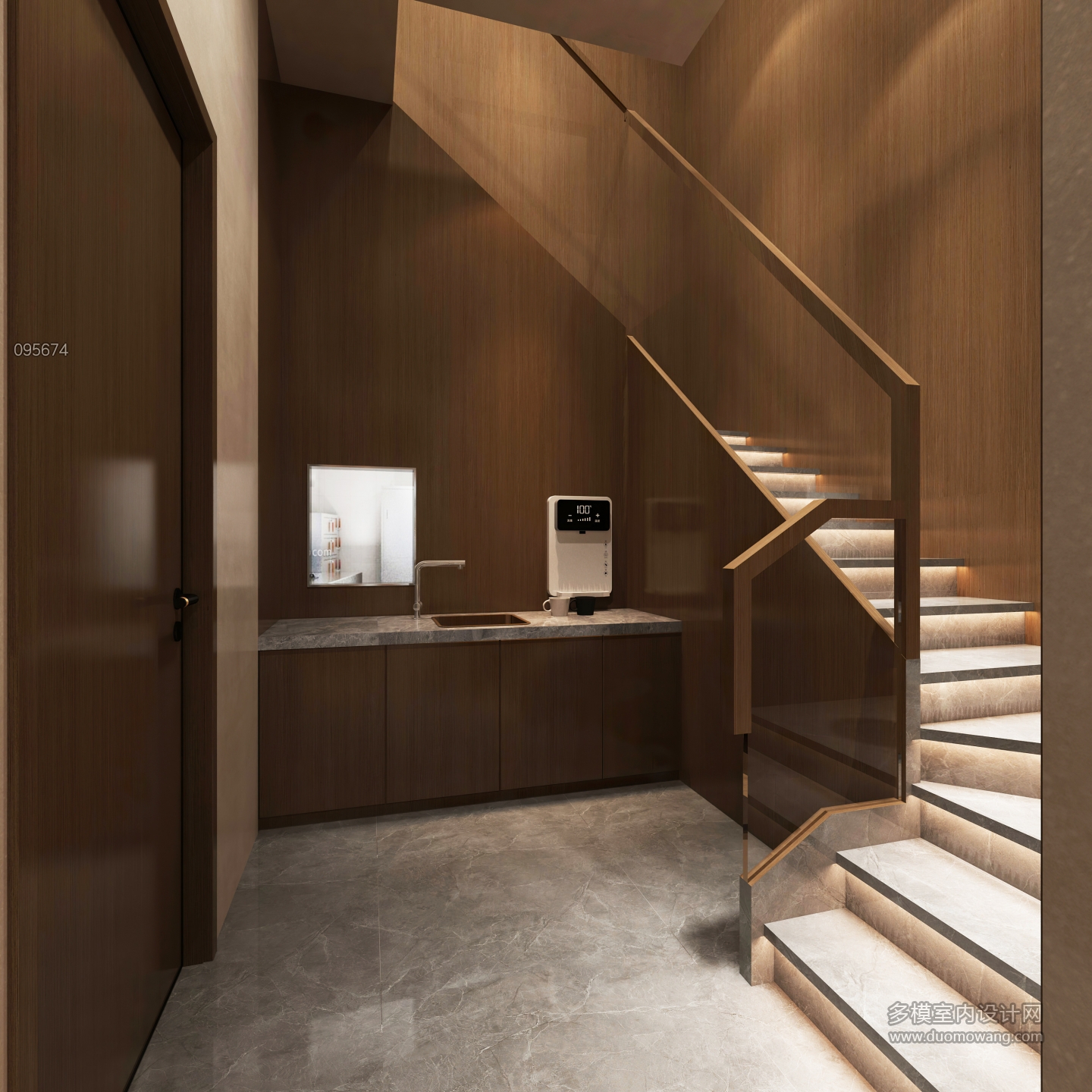 现代餐厅楼梯 (1)