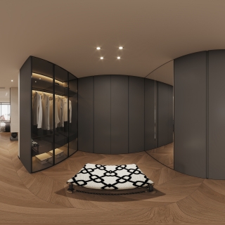 一楼主卧衣帽间全景