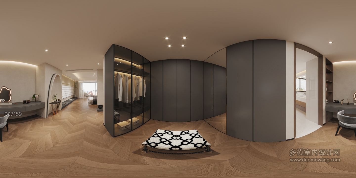 一楼主卧衣帽间全景
