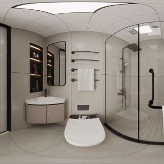 现代一楼主卫全景