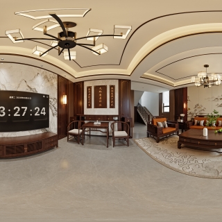 蓬塘熊总新中式别墅314_一层客厅 拷贝