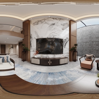 新中式负二层客厅