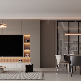 现代简约电视背景