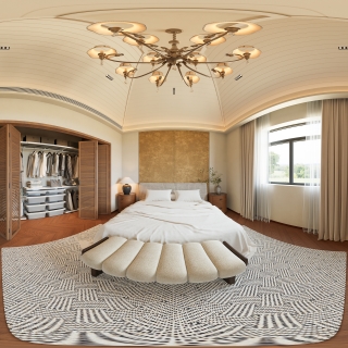 美式自然风主卧360